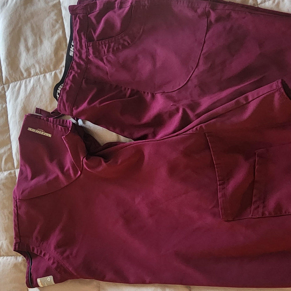 Wine Red Scrub Set